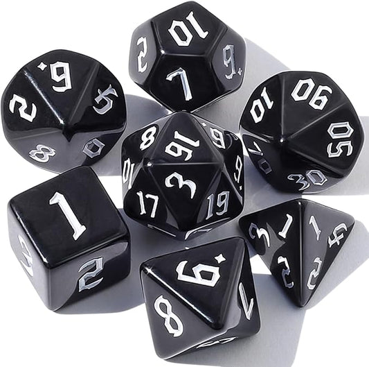 CiaraQ DND Polyhedral Dice Set with Dice Bag for Dungeons and Dragons RPG MTG Role Playing Table Games