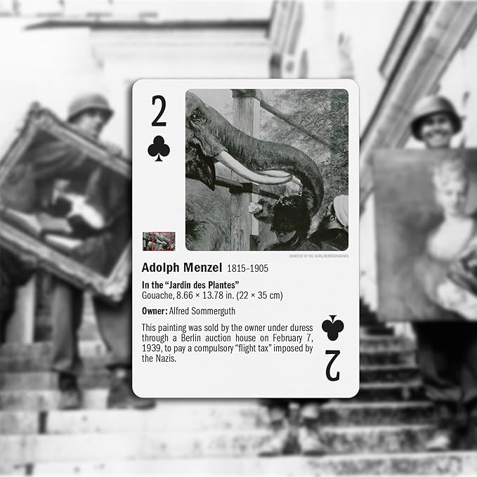 Monuments Men and Women Standard Poker Playing Cards with Cultural Objects & Works of Art Theme Premium 54 Card Full Deck with Jokers, Casino Fun Game Night for Friends and Family Gatherings