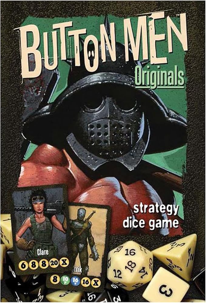 Cheapass Games Button Men: Originals - Expansion Strategy Dice Game, Cheapass Games, Greater Than Games, 50 First Edition Characters