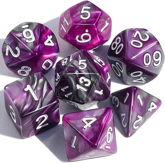 CiaraQ DND Polyhedral Dice Set with Dice Bag for Dungeons and Dragons RPG MTG Role Playing Table Games
