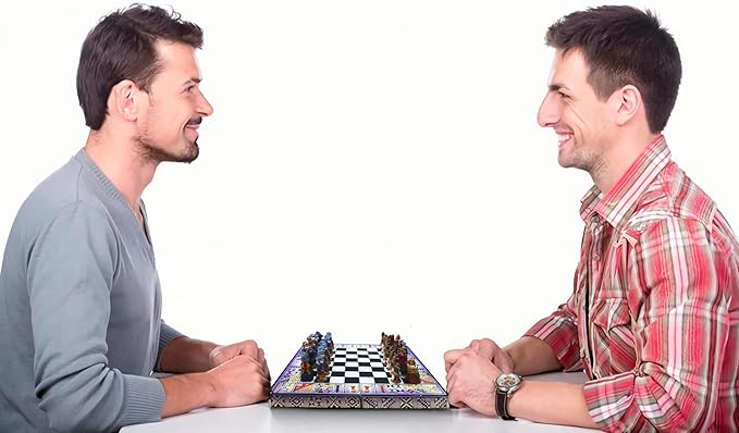 Handcrafted Wood Chess Set - Travel-Friendly Luxury Edition with Artisan Design - Classic Strategy Board Game