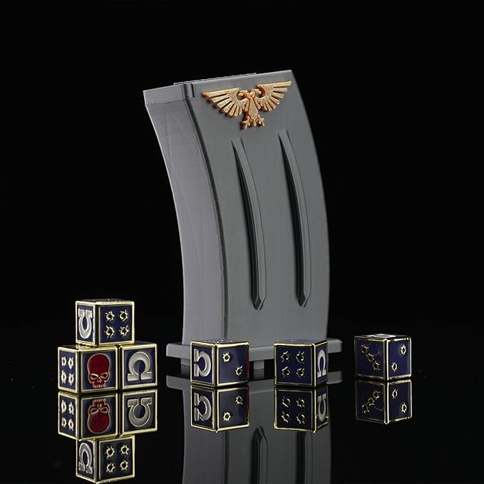 Polyhedral Dice 6PCS War of Hammer 40k U - Alloy Material,Board Game dice,Premium Dice Set for Board Games