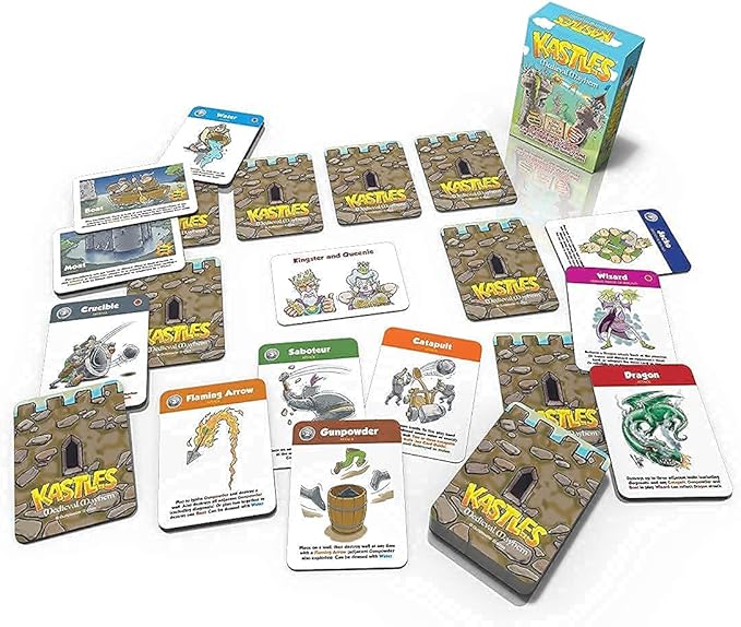 Kastles Medieval Mayhem - a Strategy Castle Defence Family Card Game for 2 to 4 Players by Gunpowder Studios