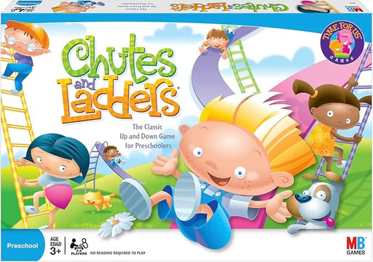 Hasbro Gaming Chutes and Ladders Board Game | 2 to 4 Players | Back to School Gifts for Kids | Preschool Classroom Games | Ages 3+ (Amazon Exclusive)