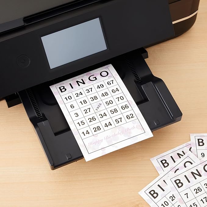 Juvale 180 Sheets Reusable Paper Bingo Cards Bulk for Adults, Disposable Number Game Set for Large Groups (4x6 in)