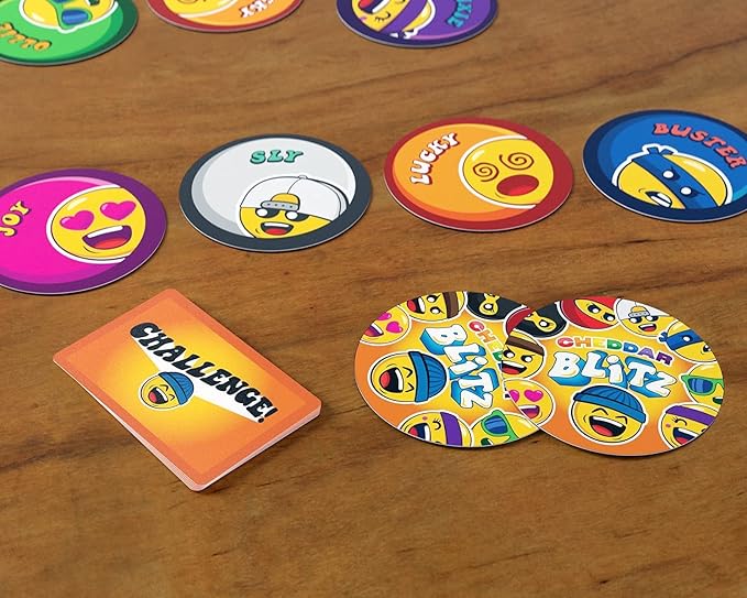Cheddar Blitz Bundle with Emojo Dojo, Exciting New Card Games for Kids, Teens- Family Game Night Favorites with Emoji.