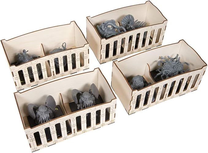 The Broken Token Mansions of Madness Compatible Mad Manor Crate - Wooden Storage Box with Multiple Trays and Dividers
