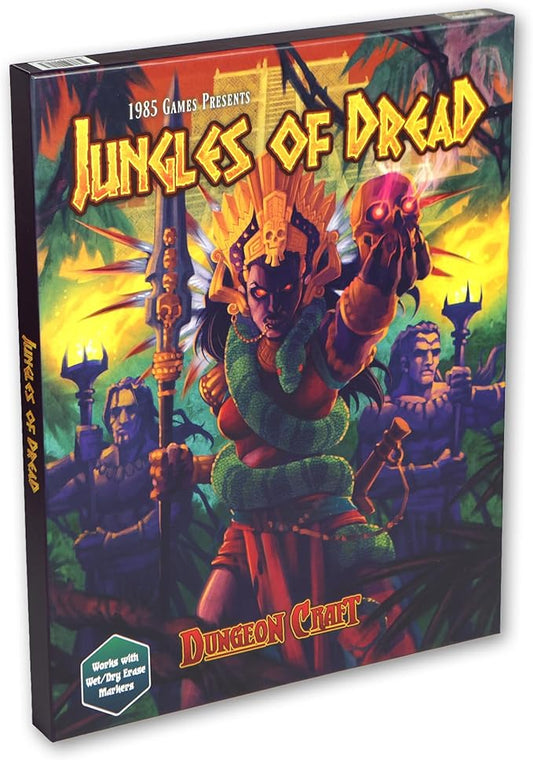 Dungeon Craft Jungles of Dread – Modular Terrain Set for DND & RPG – 100+ Double-Sided Waterproof Map Tiles with 1" Grid