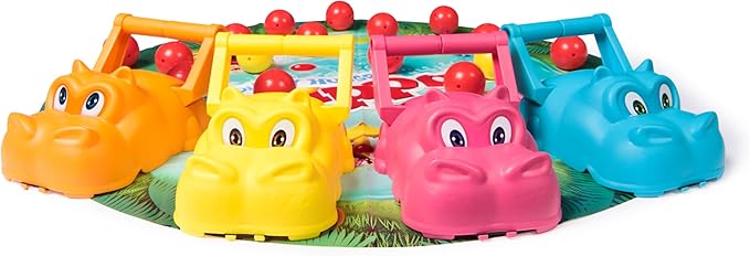Spin Master Games, Hungry Hungry Hippos Giant Edition, Family Game for Indoor & Outdoor Fun with Oversized Board, Preschool Activity, Family & Kids, 2-4 Players, Ages 4 & Up