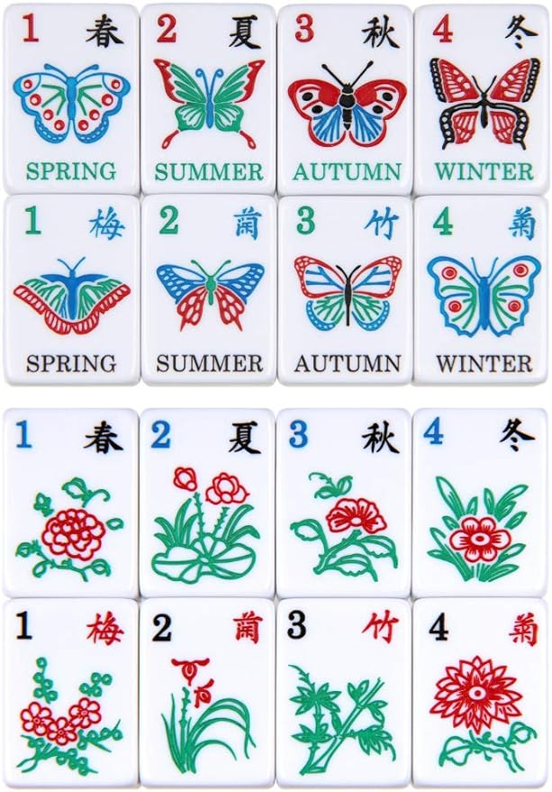New! - American Mahjong Set The Artisan Collection: Butterfly Series – in Black Poppy Soft Bag