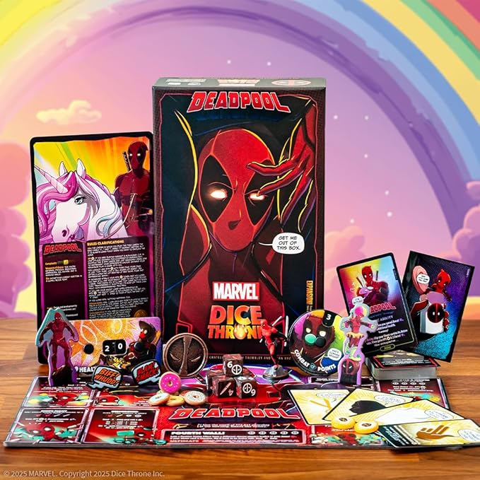 Marvel Dice Throne: Deadpool Deluxe Edition - Rolling Battle Game, Play as Deadpool With Unique Abilities, Stand-Alone Expansion & Compatible With All Heroes, Officially Licensed