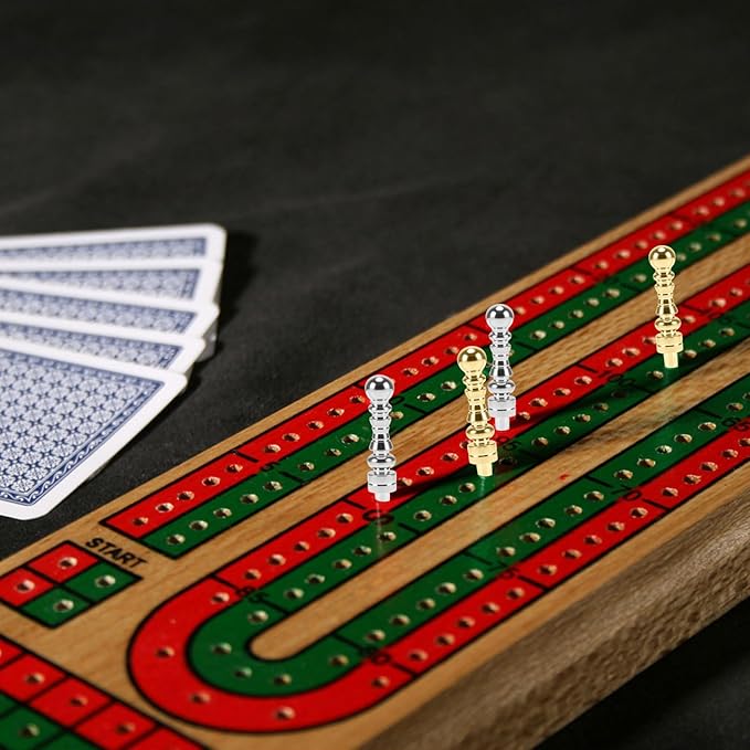12pcs Metal Cribbage Pegs Fit Cribbage 1/8 Holes, Unique Crib Board Pegs Scoring Pins Crib Accessories for Family Friends Traditional Board Game (Gold, Silver, and Black)