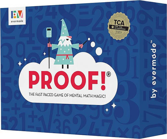 Proof! Math Game - Fast Paced Mental Math Magic - Teachers' Choice Award Winning Educational Game, Ages 9+