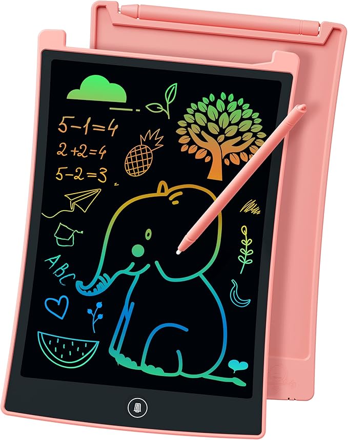KOKODI Toys for 3 4 5 6 Years Old Girls, 10 Inch Reusable Colorful LCD Writing Tablet Doodle Board Drawing Pad for Kids, Toddler Learning Educational Birthday Stocking Stuffer Christmas Gifts