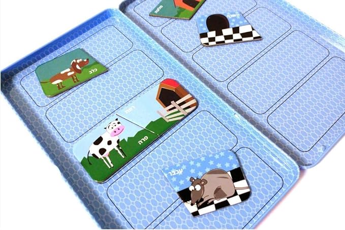 The Purple Cow - Magnetic Travel to Go Animal Homes - Matching Game, Multicolor