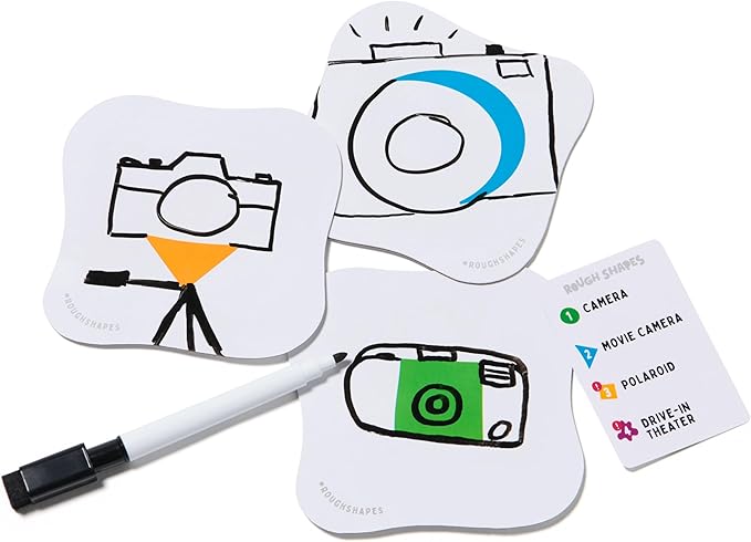 Spin Master Games, Rough Shapes, Quick-Drawing Game for Artists & Doodlers of All Levels with Hilarious & Challenging Prompts, Easy Indoor Activity, for Kids & Family, 3-10 Players, Ages 8 & Up