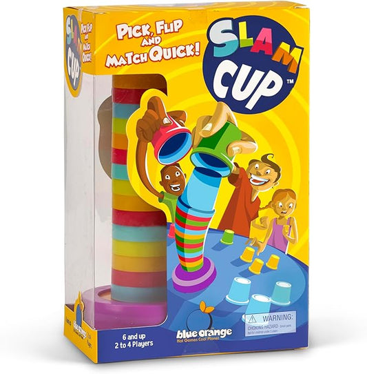 Tabletop Game, Stacking Color Matching Party Game, Kids, Teens, Adults, Family Board Game Nights Parties Gifts, Ages 6+, 2 Players, Slam Cup by Blue Orange Games