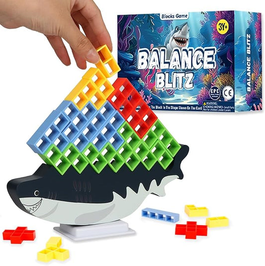 Tetra Balance Tower Stacking Game, Family Games for Kids and Adults, Party Game