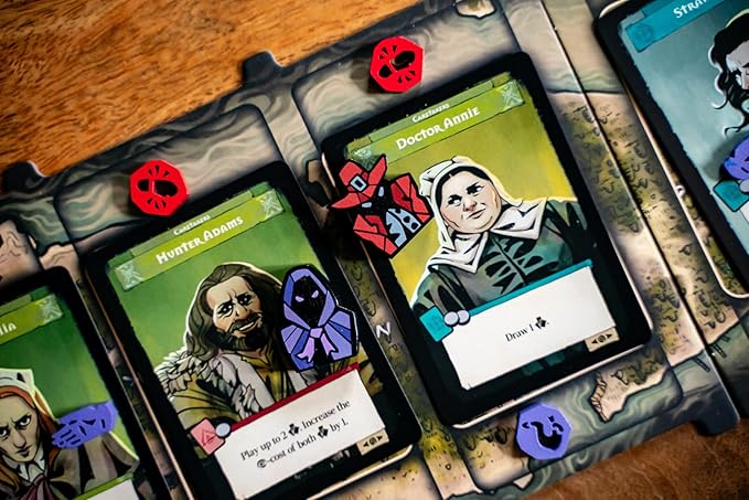 Pagan: Fate of Roanoke - Wooden Token Set, 125 Painted Game Pieces & 3 Custom Screen Printed Cloth Bags