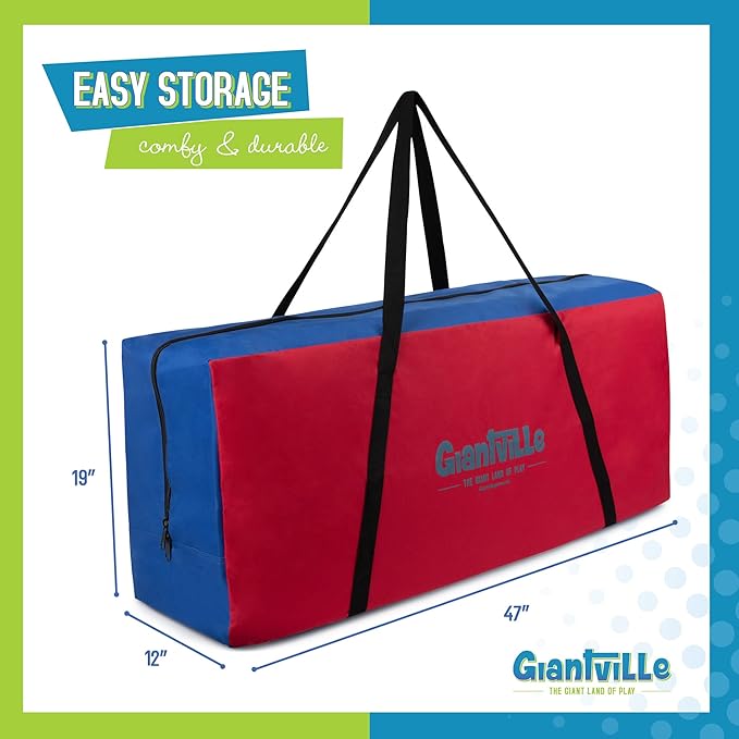 Giant 4 in a Row Connect Game + Storage Carry Bag - 4"-Feet Wide X 3.5"-Feet Tall - Oversized Jumbo Sized Entertainment for Outdoor/Indoor Play for Kids & Adults - Durable Waterproof - 2025 Version