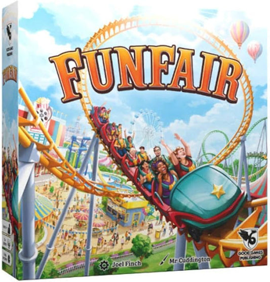 Good Games Publishing Funfair - Theme Park Building Game - 2 to 4 Players - Ages 14+