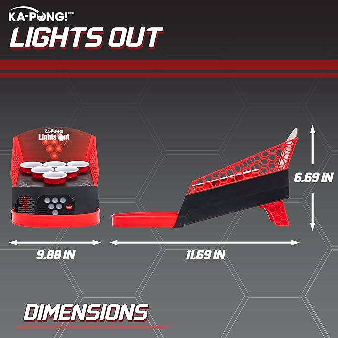 EastPoint Sports KaPong Lights Out Party Game - Exciting Gameplay with Electronic Pong Target & 3 Pong Balls