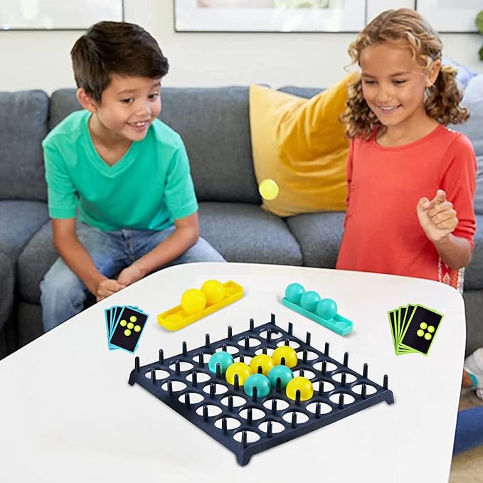 Bounce Ball Game, Board Games for 3-10 Year Olds, Family Games for Kids and Adults, Bounce Ball Game Fun Gifts for 3+ Year Old Boys Girls