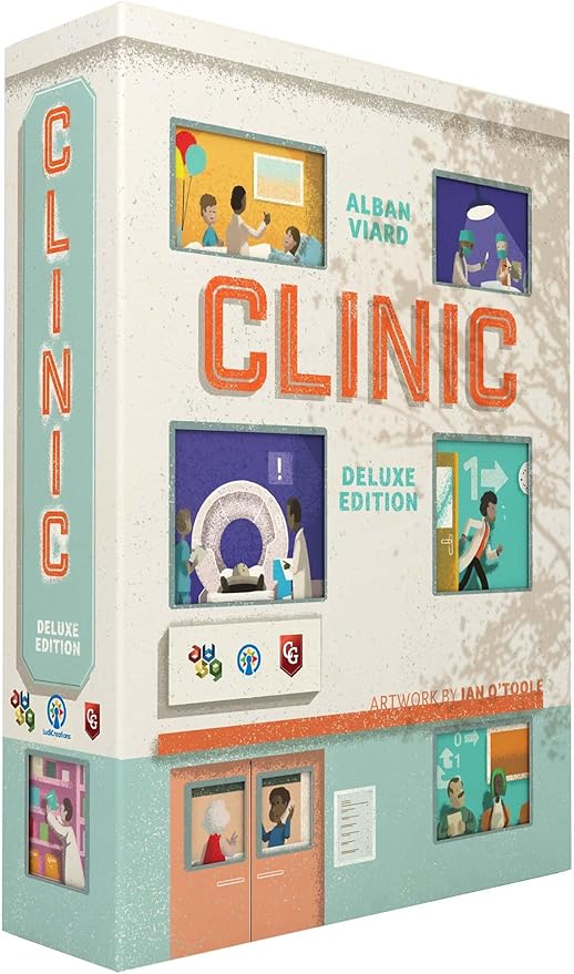 Clinic Deluxe - Strategy Board Game, Tile Placement, 1-4 Players, Ages 12+, 60-150 Min Game Time