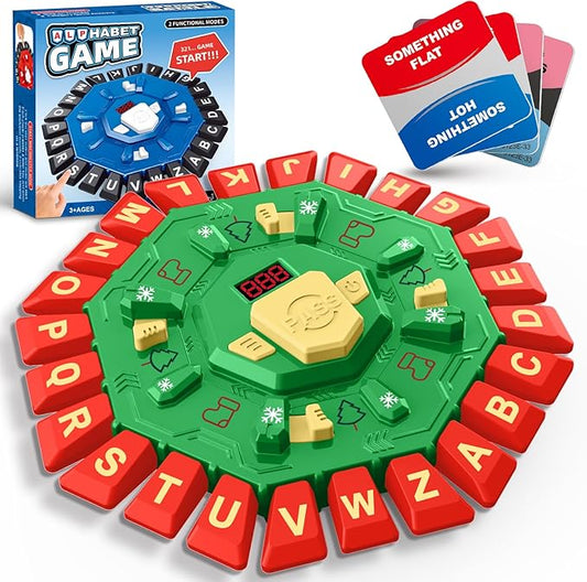 Word Game Family Board Game with Digital Display Timer, 2 Modes, 35 Cards, Fun Fast-Paced 24-Letter Game for Kids & Adults, 2+ Players, Ages 3 & Up