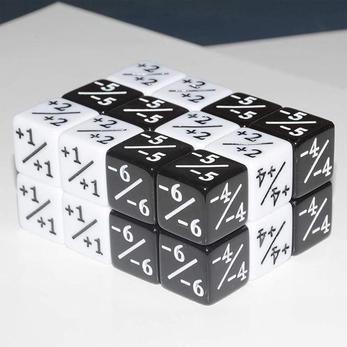 Six Sided Dice Set, 24 Pieces Counter Dice Token Dice Tracking Counter for MTG CCG Card Gaming