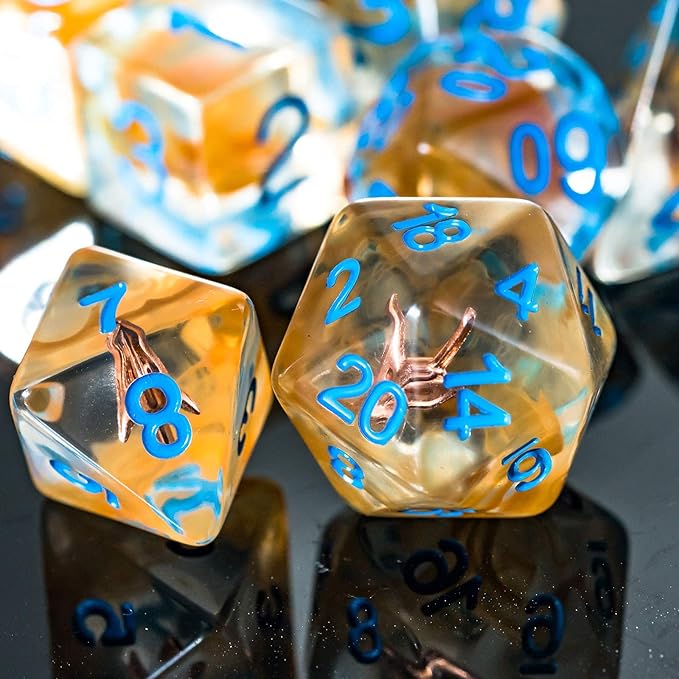 UDIXI 7PCS Polyhedral DND Dice Set, Characters's Weapons Design for Role Playing Dice Games as Dungeons and Dragons RPG Table Games (Ranger)