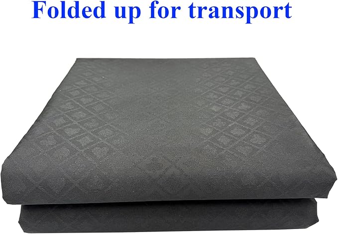 Speed Cloth Poker Table Fabric - 108X60 Inch Section of Casino Card Game Table Felt Top Cover Accessories - Black