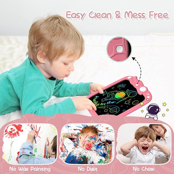 9 Inch LCD Writing Tablet for Kids Erasable Kid Drawing Pad Reusable Colorful Electronic Doodle Board for Toddler Educational and Learning Toys for Boy and Girls