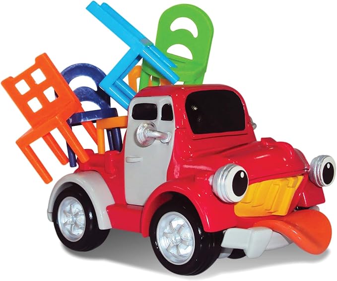 Fotorama Pick-Up Pete | The Ultimate Chair Stacking Game! Perfect for Remote Family Home Entertainment, Stack Colorful Chairs on Pete The Motorized Pick-Up Truck