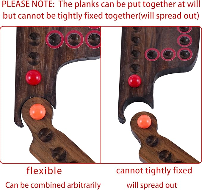 Marbles and Jokers Board Game Pegs and Jokers Real Solid Wood (Pine) Game Board Wooden for 2-8 Players 8 Game Boards 8 Colors 40 Marbles 4 Boxes Card(Vintage Flame)