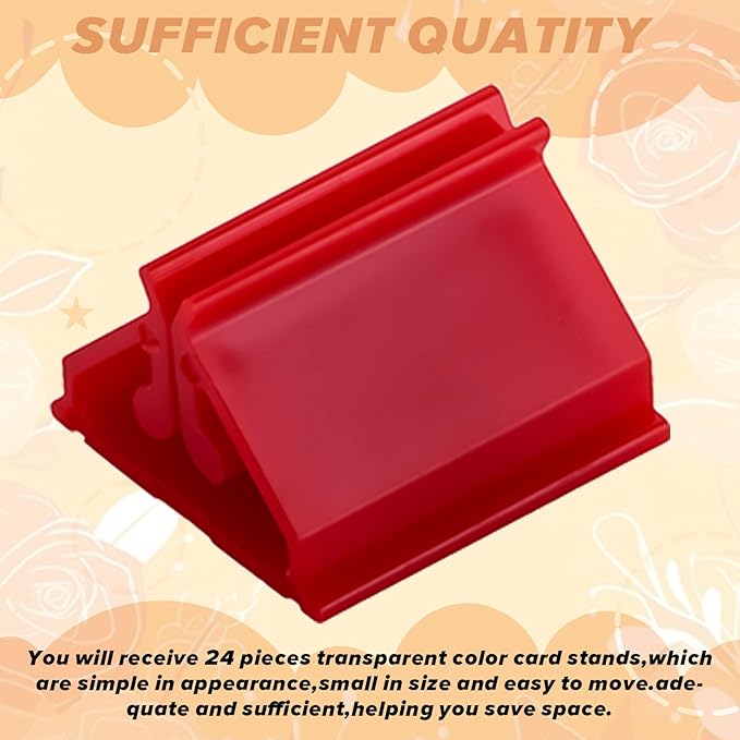 24Pcs Plastic Game Card Stands, Multi-Color Game Card Holder Board Game Pieces Stands DIY Game Card Stands for Board Game Markers Party Favor