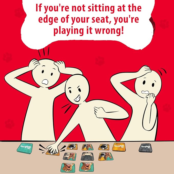 Hilarious Card Game with Crazy Dogs, Travel & Family Friendly Party Game for Kids, Teens & Adults, Tic Tac Toe with a Twist, Fast & Fun, Gifts for Board Game Lovers Ages 8, 9, 10 & Up