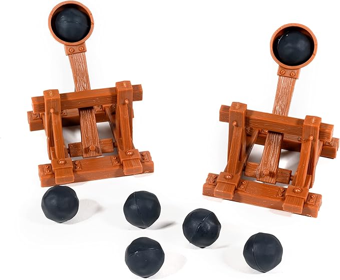Catapult Feud Board Game – Fun Family Strategy Game for Kids & Adults 7+ – Build Castle Defenses & Launch Epic Battles – Durable – 20-Min Playtime