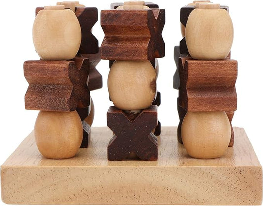Kisangel 3D Wooden Toe Game Board for Kids Adult Family Tabletop Board Game Family Game Wood Strategy Board Game 1 Set