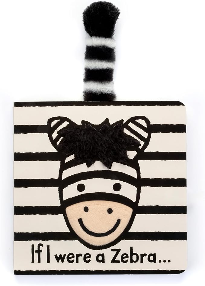 Jellycat If I were a Zebra: A Baby Touch and Feel Board Book Children's Book - Baby Gift