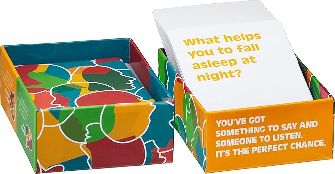 ChatterChance Kids: Conversation Card Game Gift for Family Fun Activities or Car Travel Road Trip Games for Children - 80 Thought Provoking Question Deck of Cards Learning Social Skills Therapy