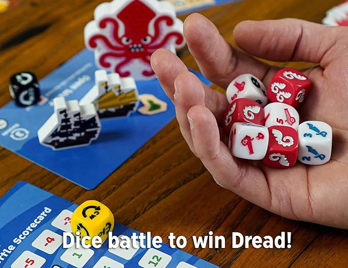 Kraken Skulls - A Swashbuckling Pirate Board Game of Dice and Danger! Family Game Night Fun, 30-45 Minutes, 2-6 Players, Ages 14+