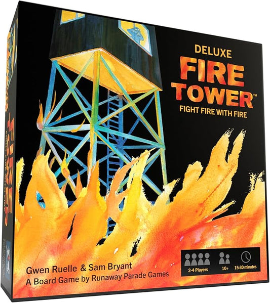 Runaway Parade Games Deluxe Tower Board Game - Fight Fire in This Fast Paced, Competitive Strategy Game | Easy to Learn | 10+ | 15-30 min