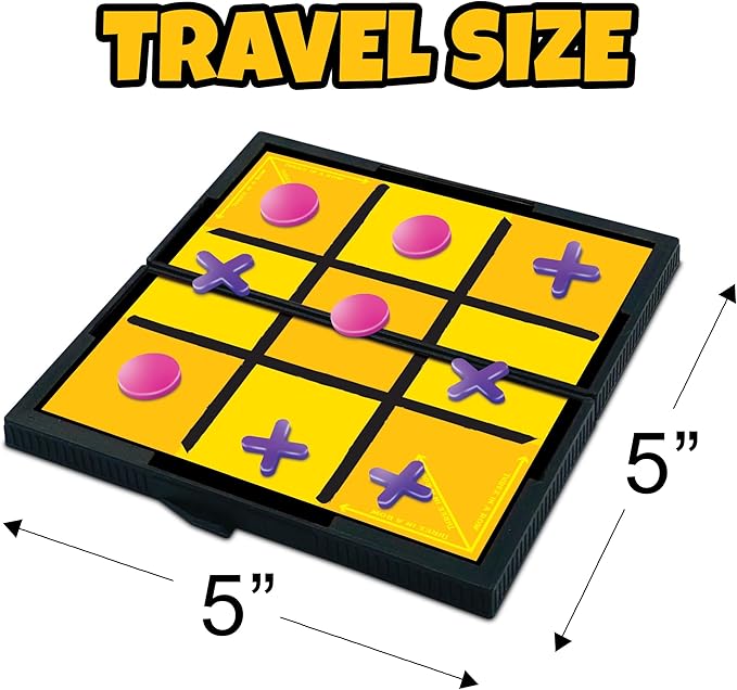 Gamie Magnetic Board Travel Games Set - Includes 12 Retro Fun Games - 5" Compact Design - Individually Boxed - Teaches Strategy & Focus, Great for Road Trip/Travel/Camping - Best Gift for Kids Ages 6+