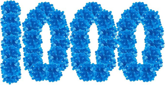 Regal Bingo Plastic Bingo Chips 1000 Pcs - Clear Transparent Counters Game Chips Set for Board Game - Fun Family Bingo Night - 3/4 Inch Blue Color