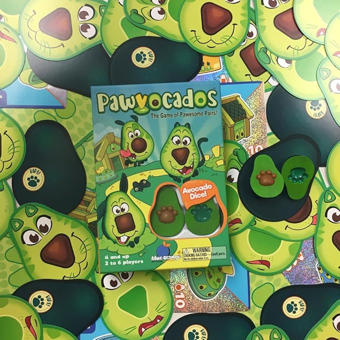 Pawvocados Preschool and Children Collecting and Matching Card and Avocado Dice Game - Educational Game by Blue Orange Games - 2 to 6 Players for Ages 4+