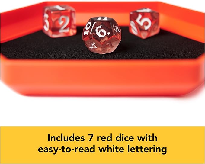 Spin Master Games, Campaign Dice, Premium Dice to Go, Set of Polyhedron Dice for RPG & Board Games, Storage Case, DND Dungeons and Dragons, MTG Magic The Gathering, for Ages 8 & Up