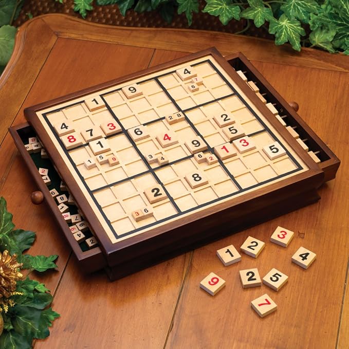 Bits and Pieces Deluxe Wooden Sudoku Board Game