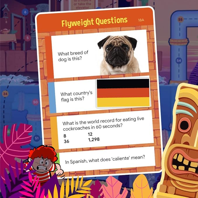 Worlds of Trivia - Family Board Game - 2 to 4 Adult & Teen Players - Fun Facts & General Knowledge