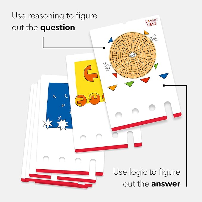 HABA Logic! CASE Starter Set - Brain Teaser Puzzles and Car Games, A Handheld Game to Develop Critical Thinking for Kids Ages 7+